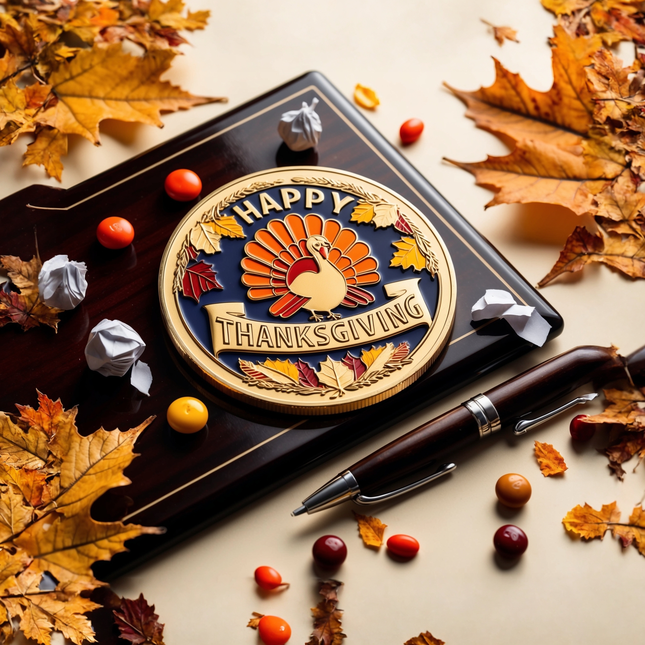 Custom Thanksgiving challenge coins